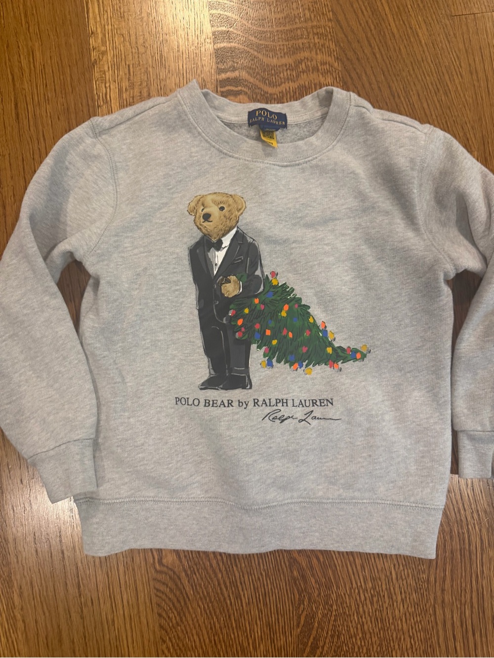 🎄 Polo Ralph Lauren Boys Polo Bear Fleece Holiday Sweatshirt | Size 6 |